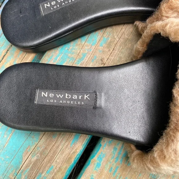 NEWBARK Los Angeles Frankie shearling slides - Picture 3 of 9
